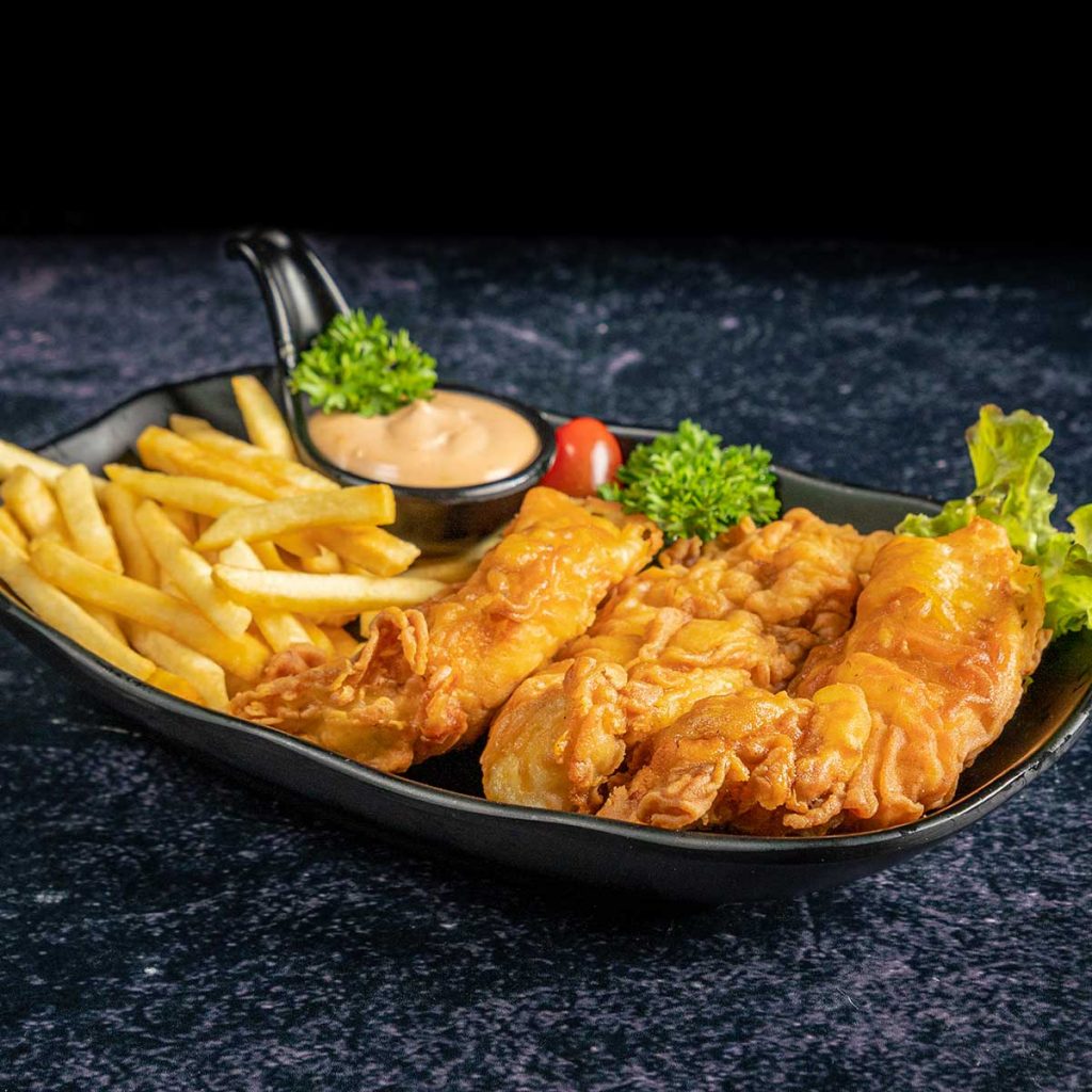 Crispy Chicken Strips And Fries Royal ♛ Pizza Bangkok